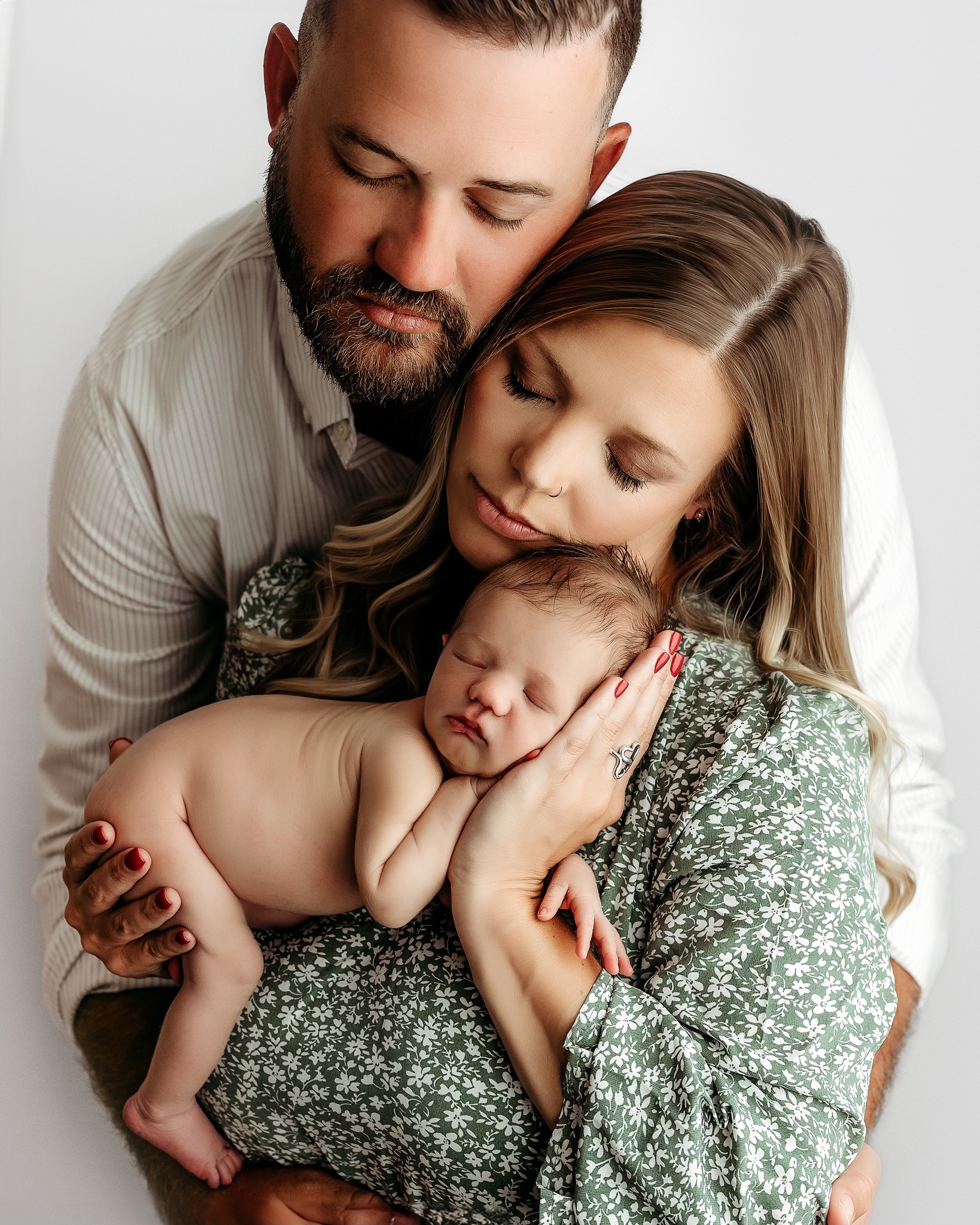 Posed studio newborn session in dallas fort worth